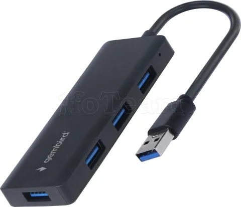Photo de Hub USB 3.1 Gembird - 4 ports (Noir)