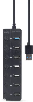 Photo de Hub USB 3.1 Gembird - 7 ports (Noir)