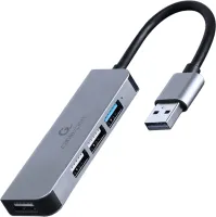 Photo de Hub USB 3.1/2.0 Gembird - 4 ports (Gris)
