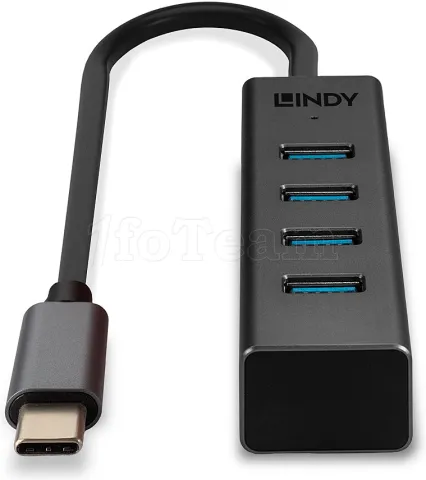Photo de Hub USB 3.2 Lindy - 4 ports type C (Noir)