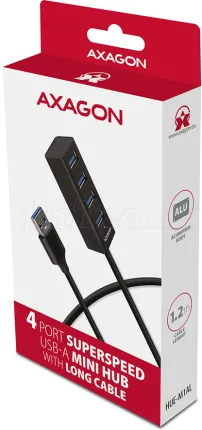 Photo de Hub USB-A 3.2 Axagon HUE-M1AL - 4 ports (Noir)