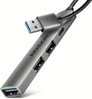 Photo de Hub USB-A 3.2 Axagon HUE-STA - 4 ports (Gris)