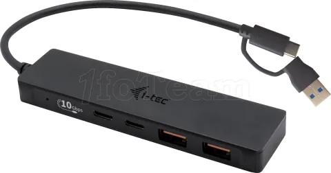 Photo de Hub USB-A/C I-Tec Charging Metal - 4 ports USB-A/C 3.1 (Noir)