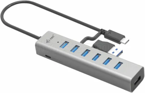 Photo de Hub USB-A/C I-Tec Charging Metal - 7 ports USB 3.0 (Gris)