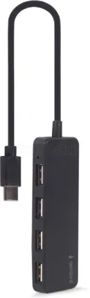 Photo de Hub USB-C 2.0 Gembird - 4 ports (Noir)