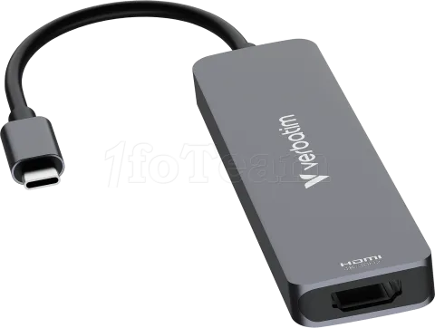 Photo de Hub USB-C 3.2 Verbatim Essentials - 6 ports (Gris)