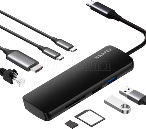 Photo de Hub USB-C Advance XPand Smart - 8 ports (Noir)