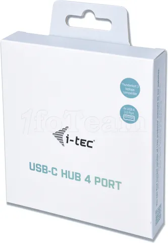 Photo de Hub USB-C I-Tec Charging Metal Pro - 4 ports USB 3.0 (Gris)