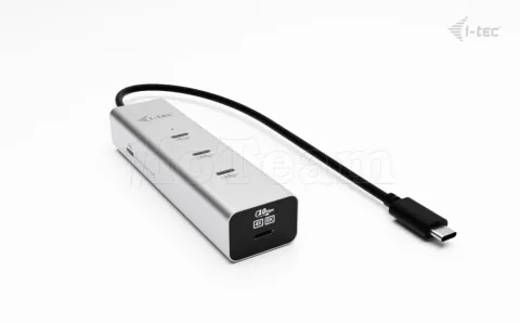 Photo de Hub USB-C I-Tec Charging Metal Pro - 5 ports USB-C 3.0 (Gris)