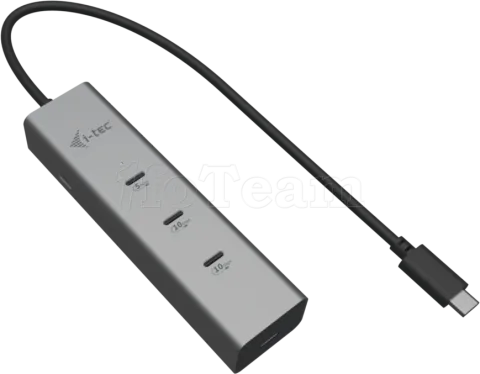 Photo de Hub USB-C I-Tec Charging Metal Pro - 5 ports USB-C 3.0 (Gris)