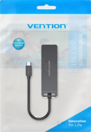 Photo de Hub USB C Vention - 4 ports 0.15m (Noir)