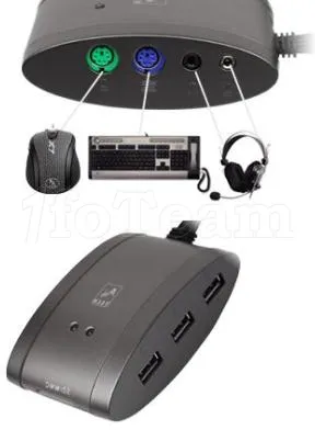 Photo de Hub USB Gembird A4-MS-9 - 7 ports (Gris)