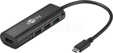 Photo de Hub USB Type C Goobay - 4 ports USB 3.0 (Noir)