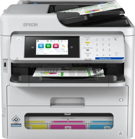 Photo de Imprimante multifonction 4en1 Epson WorkForce Pro EM-C800RDWF (Blanc)
