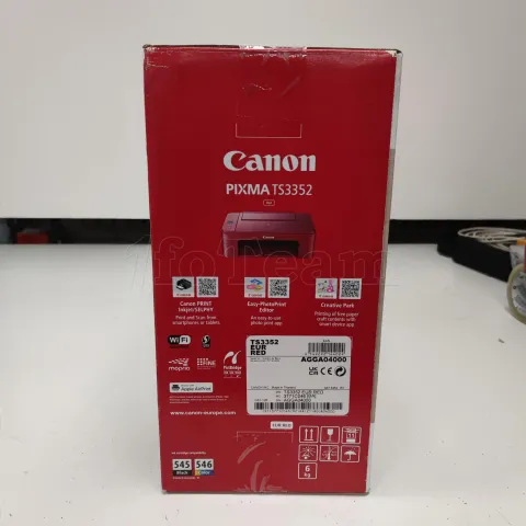 Photo de Imprimante Multifonction Canon Pixma TS3352 (Rouge) ID 181042 S/N AGGA04000