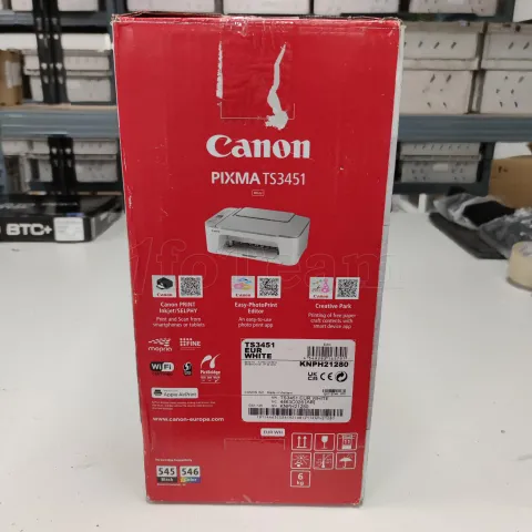 Photo de Imprimante Multifonction Canon Pixma TS3451 (Blanc) ID 179721 S/N KNPH21280