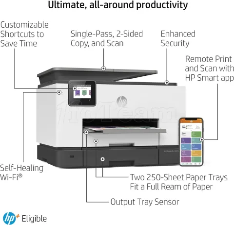 Photo de Imprimante Multifonctions HP OfficeJet Pro 9025e (Blanc/Noir)