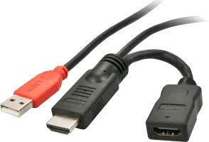 Photo de Injecteur HDMI Lindy avec USB Type A 50cm