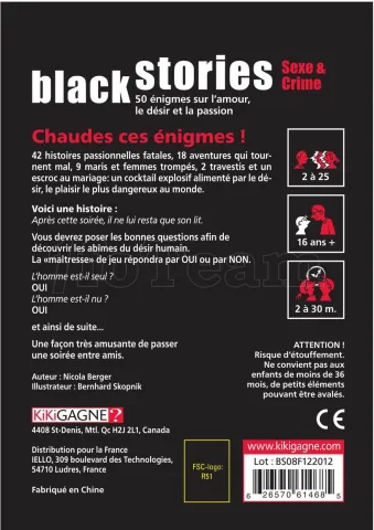 Photo de Jeu - Black Stories : C'est la Vie
