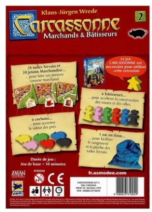 Photo de Jeu - Carcassonne : Marchands et Bâtisseurs (Extension)