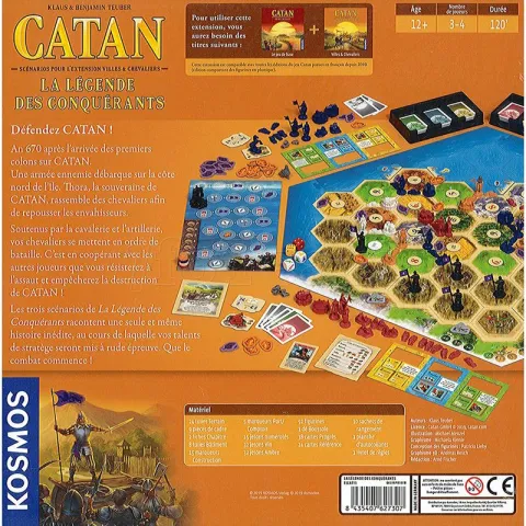 Photo de Jeu - Catan : La Légende des Conquérants (Extension pour Villes et Chevaliers)