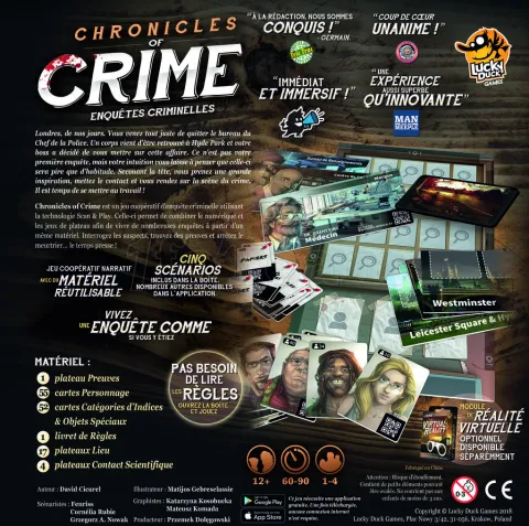Photo de Jeu - Chronicles of Crime : (Le Jeu de Plateau)