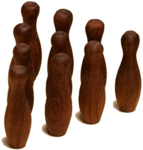 Photo de Jeu de 10 Quilles en bois Mango