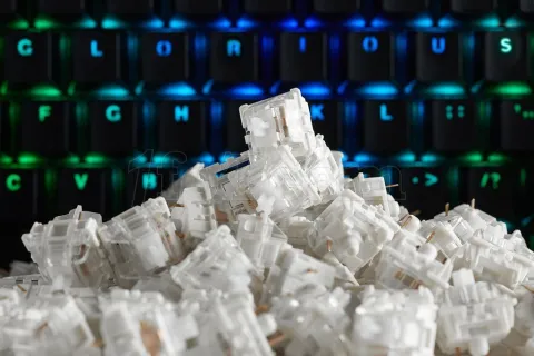 Photo de Jeu de 120 Switchs Gateron Clear pour clavier mécanique Glorious PC Gaming Race