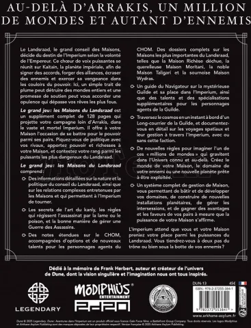Photo de Jeu de Rôle : Dune - Livre Les Maisons du Landsraad