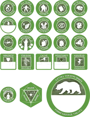 Photo de Jeu de Rôle : Dungeons & Dragons 5 - Set de Jetons du Druide