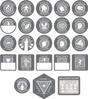 Photo de Jeu de Rôle : Dungeons & Dragons 5 - Set de Jetons du Guerrier