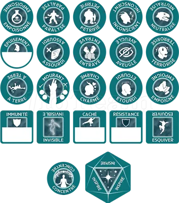 Photo de Jeu de Rôle : Dungeons & Dragons 5 - Set de Jetons du Sorcier