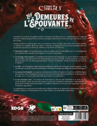 Photo de Jeu de Rôle : L'Appel de Cthulhu - Livre Les Demeures de L'Epouvante