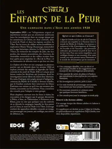Photo de Jeu de Rôle : L'Appel de Cthulhu - Livre Les Enfants de La Peur