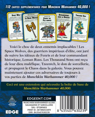 Photo de Jeu - Munchkin Warhammer 40k : Sauvagerie et Sorcellerie (Extension)