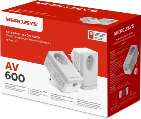 Photo de Kit 2x Adaptateurs CPL Mercusys MP300P avec prise gigogne (AV600)