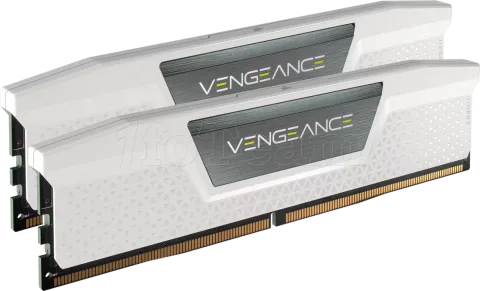 Photo de Kit Barettes mémoire 32Go (2x16Go) DIMM DDR5 Corsair Vengeance 6000MHz (Blanc)