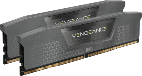 Photo de Kit Barettes mémoire 32Go (2x16Go) DIMM DDR5 Corsair Vengeance 6000MHz (Noir)