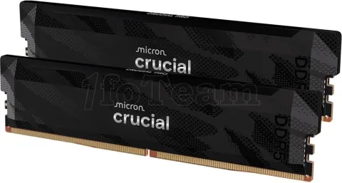 Photo de Kit Barettes mémoire 32Go (2x16Go) DIMM DDR5 Crucial Pro 6400Mhz (Noir)