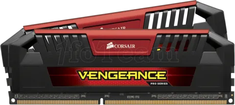 Photo de Kit Barrette mémoire 16Go (2x8Go) RAM DDR3 Corsair Vengeance Pro PC3-12800 (1600MHz) (Noir/Rouge)