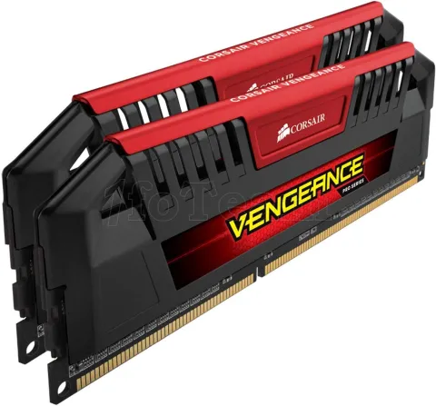 Photo de Kit Barrette mémoire 16Go (2x8Go) RAM DDR3 Corsair Vengeance Pro PC3-12800 (1600MHz) (Noir/Rouge)