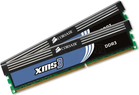 Photo de Kit Barrette mémoire RAM DDR3 8 Go (2x4Go) Corsair XMS3 PC12800 (1600MHz)