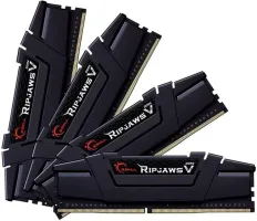 Photo de Kit Barrettes mémoire 128Go (4x32Go) DIMM DDR4 G.Skill Ripjaw V  3600Mhz (Noir)