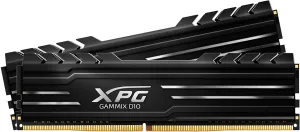 Photo de Kit Barrettes mémoire 16Go (2x8Go) DIMM DDR4 Adata XPG GammiX D10 3200Mhz (Noir)