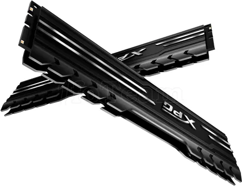 Photo de Kit Barrettes mémoire 16Go (2x8Go) DIMM DDR4 Adata XPG GammiX D10 3200Mhz (Noir)