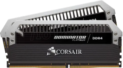 Photo de Kit Barrettes mémoire 16Go (2x8Go) DIMM DDR4 Corsair Dominator Platinum  3333Mhz (Noir)