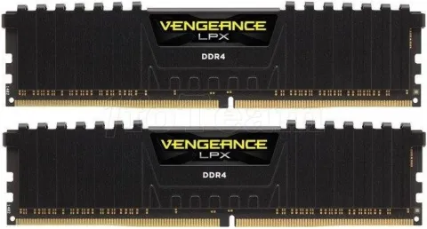 Photo de Kit Barrettes mémoire 16Go (2x8Go) DIMM DDR4 Corsair Vengeance LPX  3000Mhz (Noir) CL16
