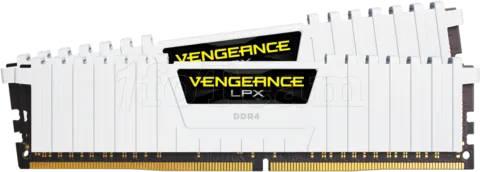 Photo de Kit Barrettes mémoire 16Go (2x8Go) DIMM DDR4 Corsair Vengeance LPX  3200Mhz (Blanc)