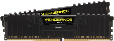 Photo de Kit Barrettes mémoire 16Go (2x8Go) DIMM DDR4 Corsair Vengeance LPX  3600Mhz (Noir) optimisé Intel