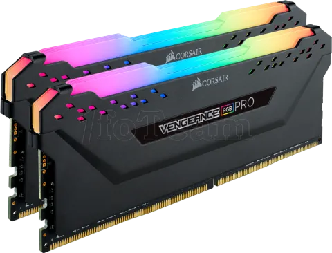 Photo de Kit Barrettes mémoire 16Go (2x8Go) DIMM DDR4 Corsair Vengeance Pro RGB PC25600 (3200MHz) (Noir)